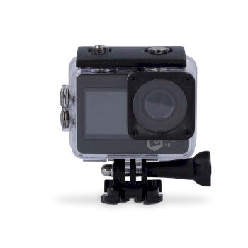 Action Cam | Dual Screen | 5K@30fps | 16 MPixels | Waterproof up to: 30.0 m | 80 min | Wi-Fi | App available for: Android™ / IOS | Mounts included | Black