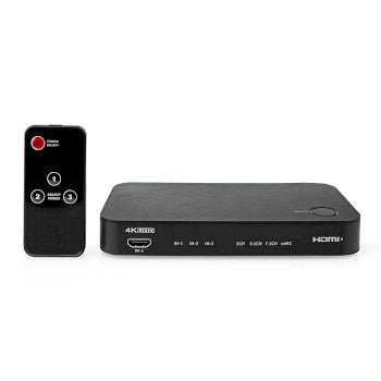 Digital Audio Converter | 2-way | Connection input: DC Power / 3x HDMI™ Input | Connection output: 1x 3.5 mm / 1x TosLink / 2x HDMI™ Output | Automatic / Push Button | Anthracite