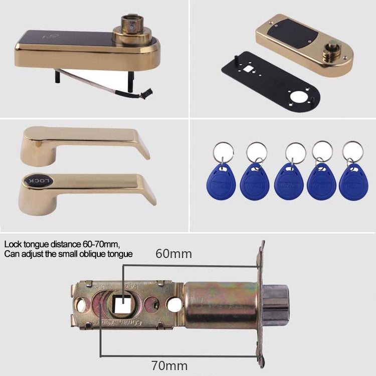 Password + chiave + scheda sensore Serratura elettronica in bronzo rosso in lega di zinco Serratura con codice elettronico touch screen, OS8818-JS, OS8818-QGT Bronze, OS8818-HGT Red Bronze