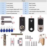 Password + chiave + scheda sensore Serratura elettronica in bronzo rosso in lega di zinco Serratura con codice elettronico touch screen, OS8818-JS, OS8818-QGT Bronze, OS8818-HGT Red Bronze
