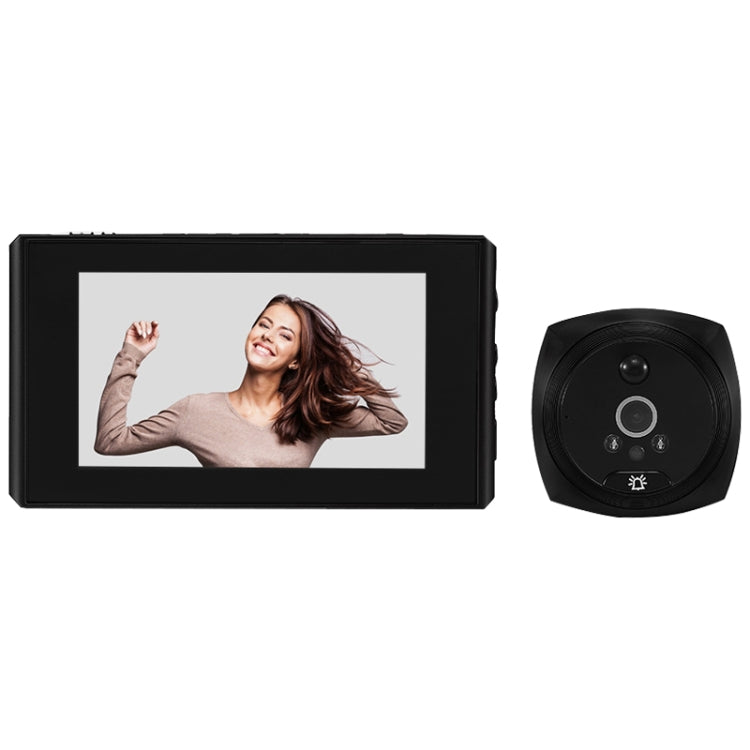N7 Campanello video Smart Cat Eye con schermo da 4,5 pollici 1080P HD per visione notturna con rilevamento del movimento