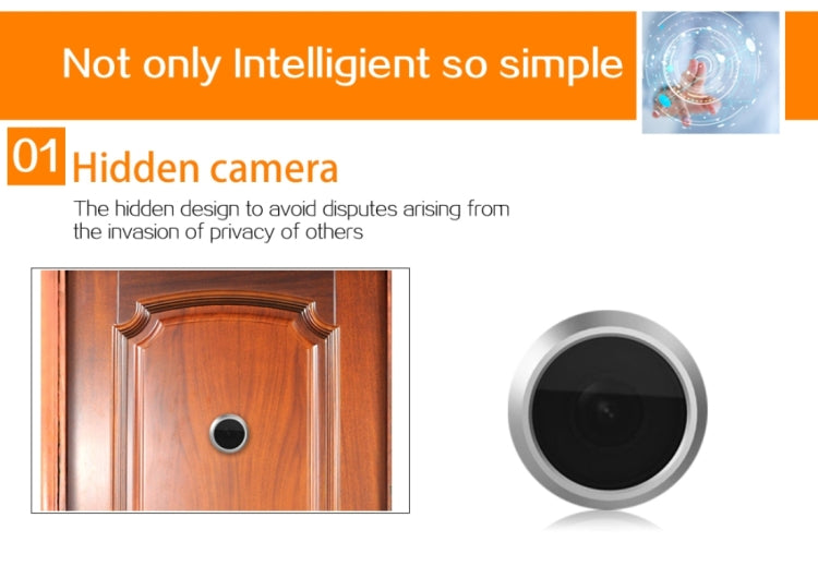 Danmini YB-43CH Spioncino per porta con telecamera di sicurezza con schermo da 4,3 pollici e funzione One-key to Watch, YB-43CH