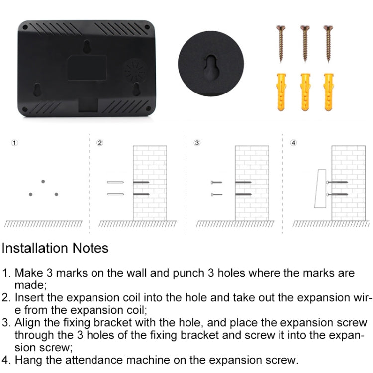 F01 Macchina per la rilevazione presenze con impronte digitali con schermo TFT da 2,4 pollici, presa americana, ACS2685EU, ACS2685UK, ACS2685US