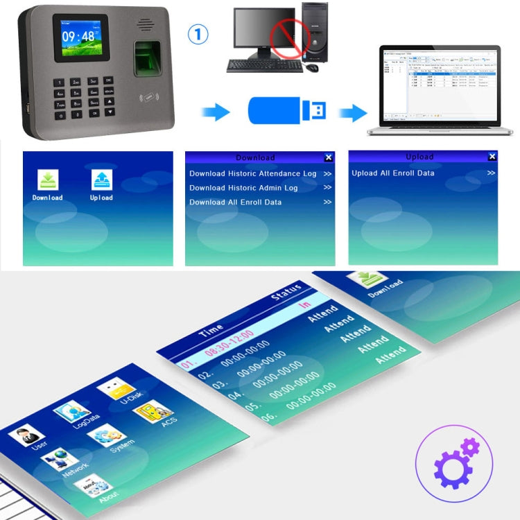 Lettore impronte digitali Realand AL321 con schermo 2,4"