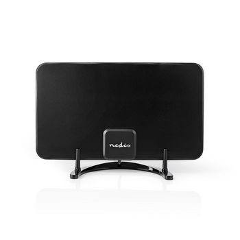 Indoor HDTV Antenna | Active | FM / UHF / VHF | Reception range: 0-25 km | LTE700 | Gain: 26 dB | ABS | Black