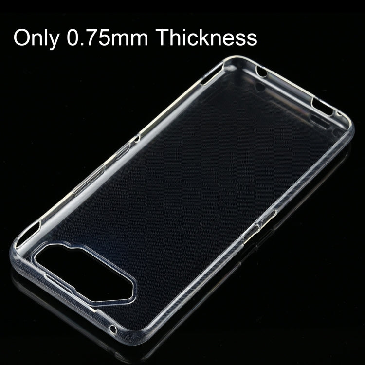 Per Asus ROG Phone 5 Custodia protettiva morbida in TPU trasparente ultrasottile da 0,75 mm, For Asus ROG Phone 5