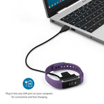 Cavo clip caricatore USB per Fitbit Alta Watch con pulsante di ripristino, lunghezza: 30 cm