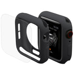 ENKAY Hat-Prince 2 in 1 Guscio protettivo semi-rivestito in TPU + Proteggi schermo HD curvato a caldo in PET a schermo intero 3D per Apple Watch Serie 5 e 4 44mm, For Apple Watch Series 6 / 5 / 4 / Watch SE 44mm
