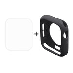 ENKAY Hat-Prince 2 in 1 Guscio protettivo semi-rivestito in TPU + Proteggi schermo HD curvato a caldo in PET a schermo intero 3D per Apple Watch Serie 5 e 4 44mm, For Apple Watch Series 6 / 5 / 4 / Watch SE 44mm