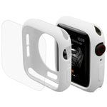 ENKAY Hat-Prince 2 in 1 Guscio protettivo semi-rivestito in TPU + Proteggi schermo HD curvato a caldo in PET a schermo intero 3D per Apple Watch Serie 5 e 4 44mm, For Apple Watch Series 6 / 5 / 4 / Watch SE 44mm