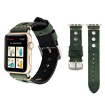 Per Apple Watch Series 8&7 41mm / SE 2&6&SE&5&4 40mm / 3&2&1 38mm Cinturino per orologio in vera pelle con foro retrò, For 38mm