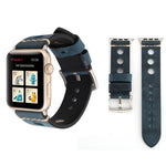 Per Apple Watch Series 8&7 41mm / SE 2&6&SE&5&4 40mm / 3&2&1 38mm Cinturino per orologio in vera pelle con foro retrò, For 38mm