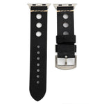 Per Apple Watch Serie 7 45mm / 6 e SE e 5 e 4 44mm / 42mm 3 e 2 e 1 cinturino per orologio in vera pelle con foro retrò, For 42mm
