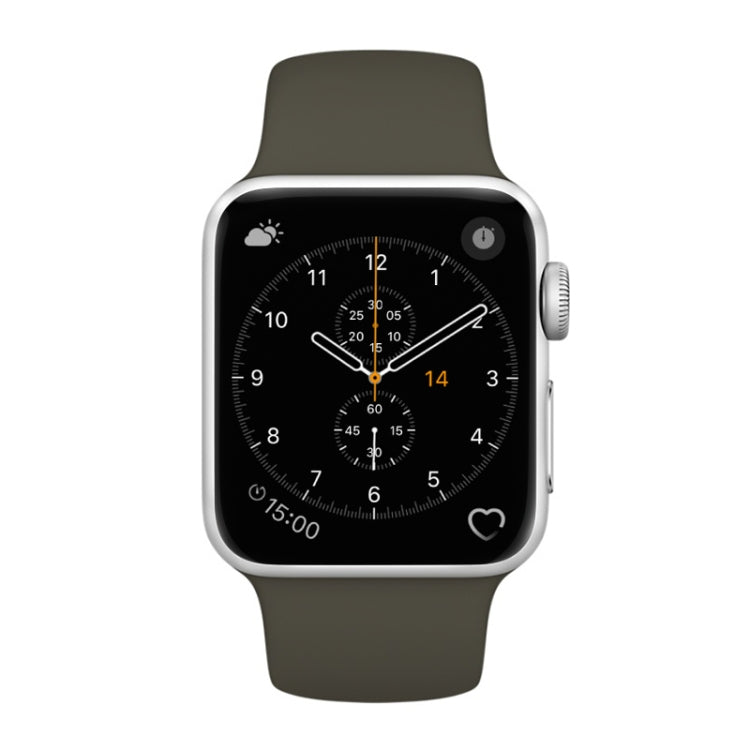 Per Apple Watch serie 3, 2 e 1, cinturino da polso in silicone stile semplice e alla moda da 38 mm, For 38mm