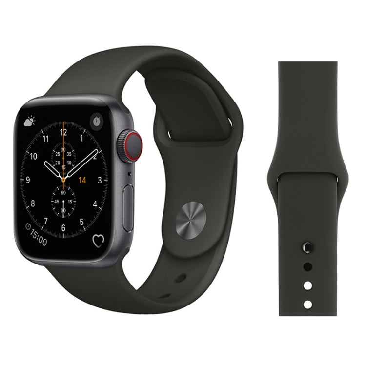 Per Apple Watch serie 3, 2 e 1, cinturino da polso in silicone stile semplice e alla moda da 38 mm, For 38mm