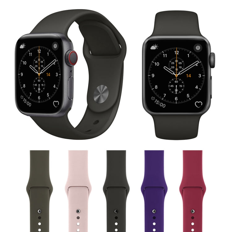 Per Apple Watch serie 3, 2 e 1, cinturino da polso in silicone stile semplice e alla moda da 38 mm, For 38mm