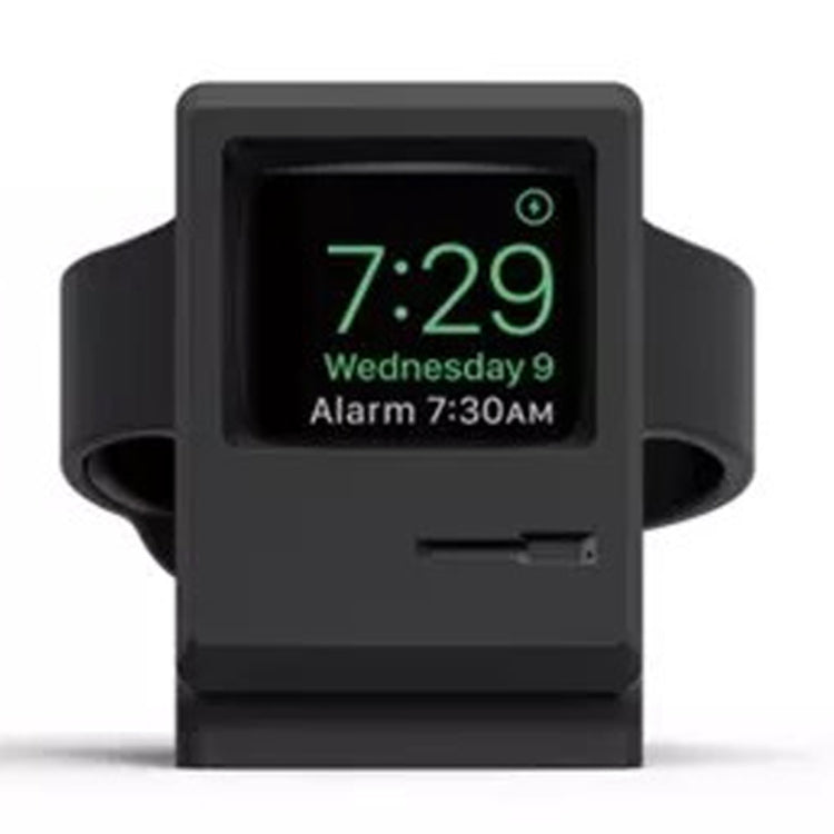 Stazione di supporto per supporto dock di ricarica per orologio Apple in gel di silice stile retrò