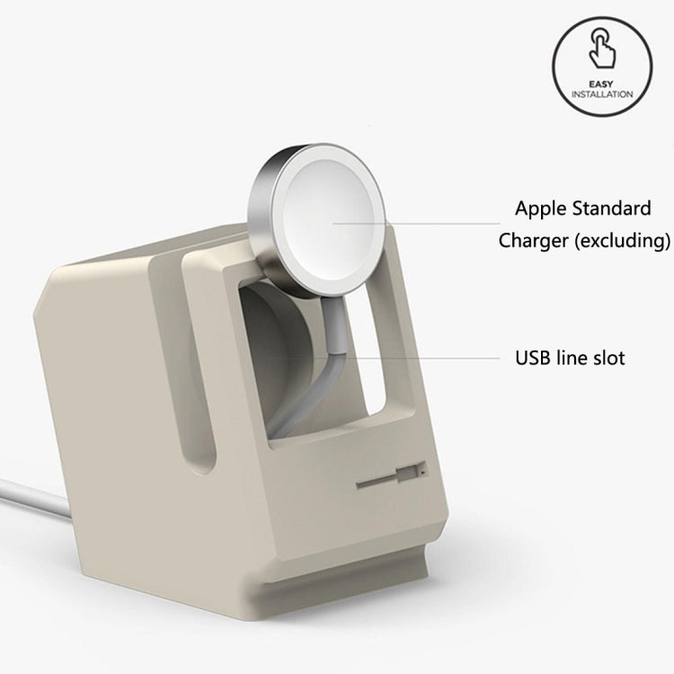Stazione di supporto per supporto dock di ricarica per orologio Apple in gel di silice stile retrò
