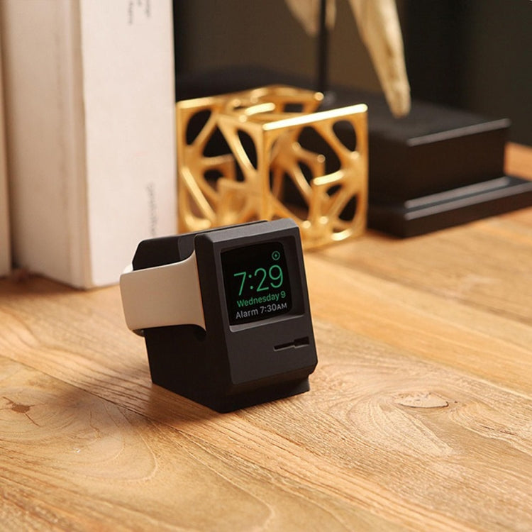 Stazione di supporto per supporto dock di ricarica per orologio Apple in gel di silice stile retrò