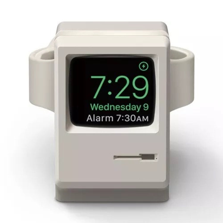 Stazione di supporto per supporto dock di ricarica per orologio Apple in gel di silice stile retrò