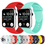 Cinturino in silicone con doppi rivetti per Apple Watch serie 3, 2 e 1 42 mm, Apple Watch 42mm