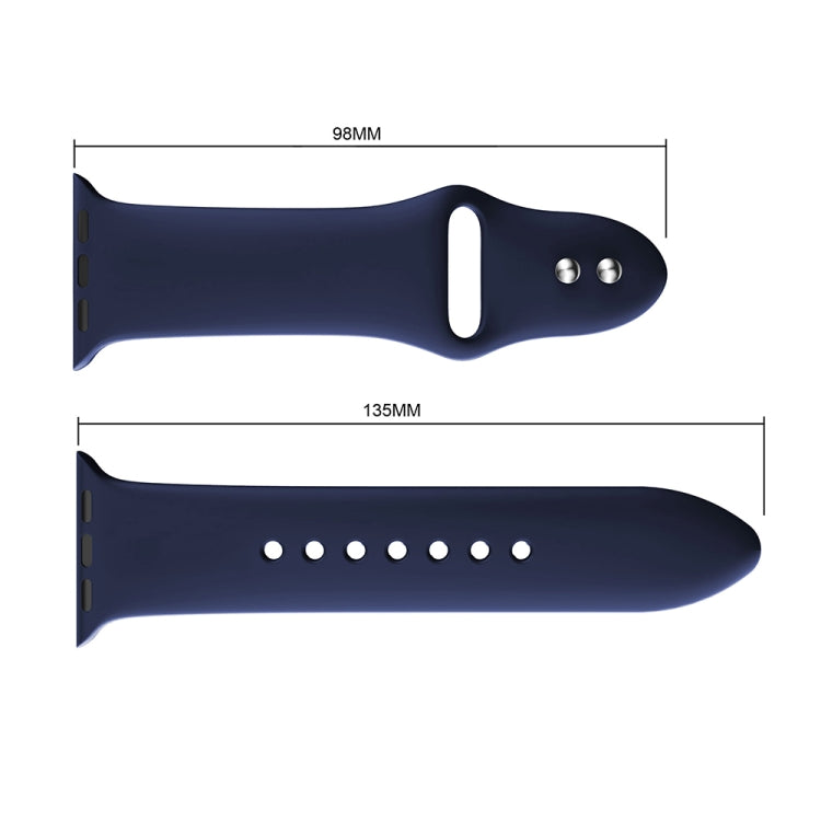 Cinturino in silicone con doppi rivetti per Apple Watch serie 3, 2 e 1 38 mm, Apple Watch 38mm