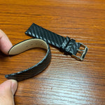 Cinturino in vera pelle in fibra di carbonio per Apple Watch Serie 5 e 4 40 mm e Serie 3 e 2 e 1 38 mm