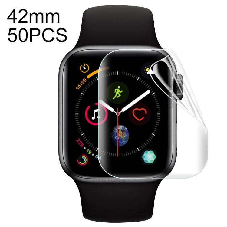 50 pezzi per Apple Watch Protezione frontale con pellicola morbida idrogel da 42 mm, For Apple Watch Series 3 / 2 / 1 42mm(50 PCS)