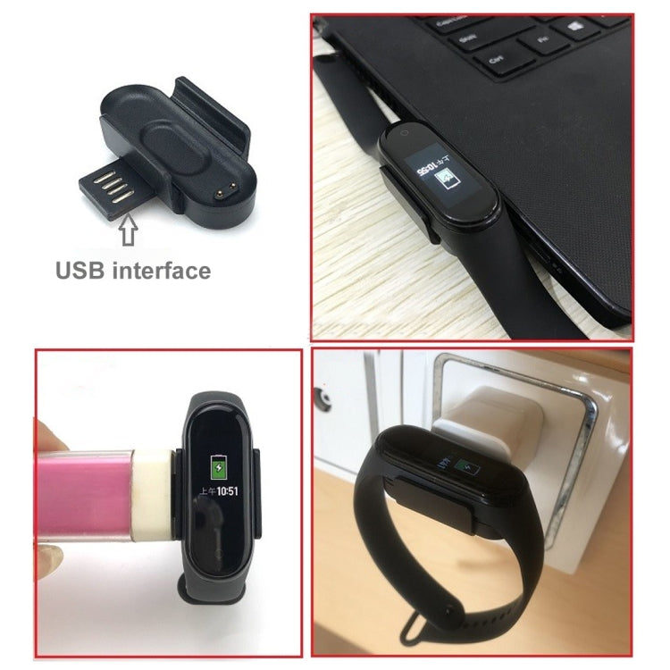 Per supporto base base di ricarica per caricabatterie Xiaomi Mi Band 4 con cavo di ricarica da 1 m