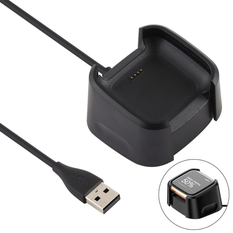 Per supporto base base di ricarica per caricabatterie Fitbit Versa 2 con cavo di ricarica da 1 m