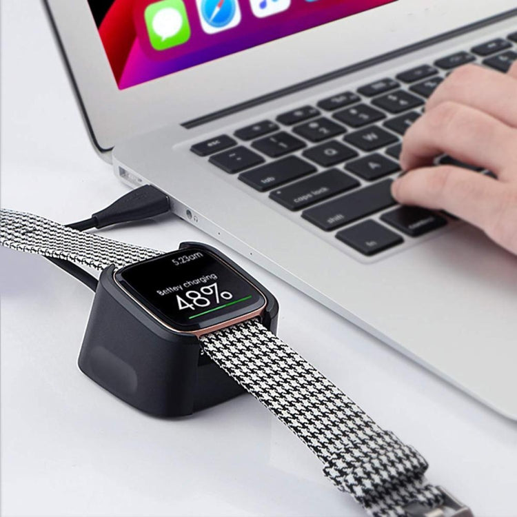 Per supporto base base di ricarica per caricabatterie Fitbit Versa 2 con cavo di ricarica da 1 m