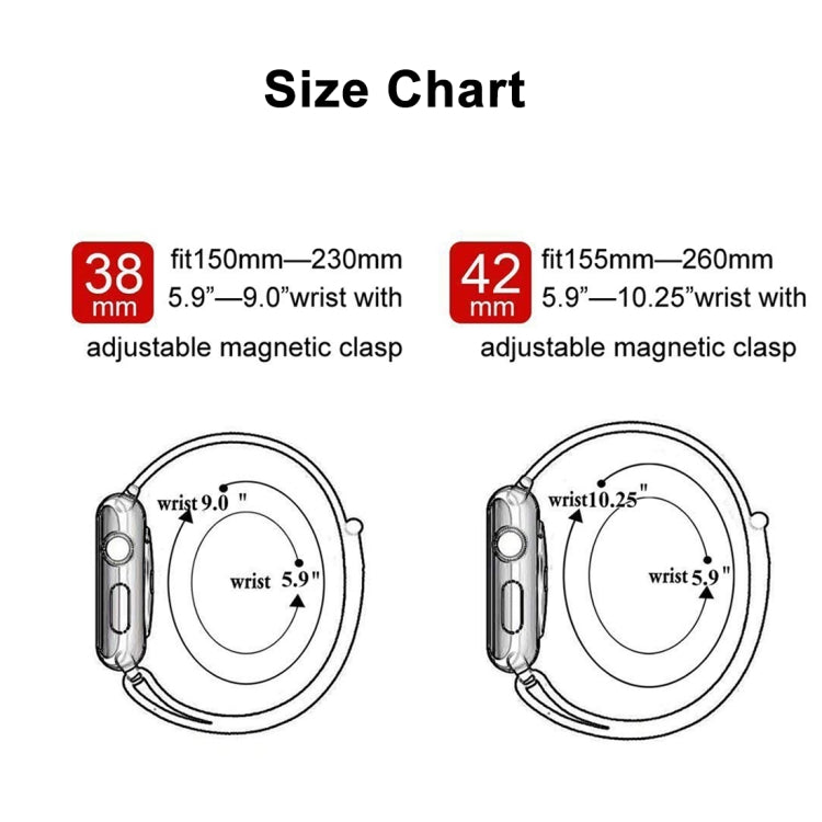 Per Apple Watch Ultra 49 mm / Serie 8 e 7 45 mm / SE 2, 6, SE e 5 e 4 44 mm / 3, 2 e 1 42 mm Cinturino in nylon magnetico che cambia colore, 44mm