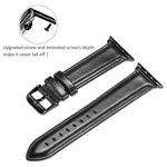 Cinturino in pelle con fibbia nera per Apple Watch Ultra 49 mm / Serie 8 e 7 45 mm / SE 2 e 6 e SE e 5 e 4 44 mm / 3 e 2 e 1 42 mm, For Apple Watch Ultra 49mm / Series 8&7 45mm / SE 2&6&SE&5&4 44mm / 3&2&1 42mm