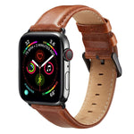Cinturino in pelle con fibbia nera per Apple Watch Ultra 49 mm / Serie 8 e 7 45 mm / SE 2 e 6 e SE e 5 e 4 44 mm / 3 e 2 e 1 42 mm, For Apple Watch Ultra 49mm / Series 8&7 45mm / SE 2&6&SE&5&4 44mm / 3&2&1 42mm