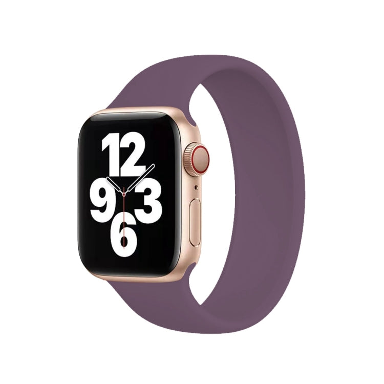 Per Apple Watch Series 8&7 41mm / SE 2&6&SE&5&4 40mm / 3&2&1 38mm Cinturino elastico in silicone tinta unita, Taglia:S 130mm