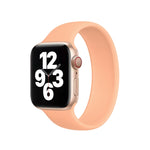 Per Apple Watch Series 8 e 7 41 mm / SE 2 e 6 e SE e 5 e 4 40 mm / 3 e 2 e 1 38 mm cinturino elastico in silicone tinta unita, misura: M 143 mm