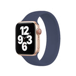 Per Apple Watch Series 8 e 7 41 mm / SE 2 e 6 e SE e 5 e 4 40 mm / 3 e 2 e 1 38 mm cinturino elastico in silicone tinta unita, misura: M 143 mm