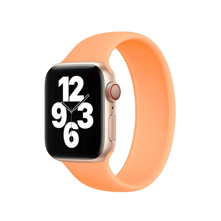 Per Apple Watch Series 8&7 41mm / SE 2&6&SE&5&4 40mm / 3&2&1 38mm Cinturino in silicone elastico tinta unita, misura: L 156mm
