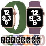 Per Apple Watch Ultra 49 mm / Serie 8 e 7 45 mm / SE 2 e 6 e SE e 5 e 4 44 mm / 3 e 2 e 1 42 mm Cinturino elastico in silicone tinta unita, misura: S 130 mm