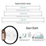 Per Apple Watch Ultra 49 mm / Serie 8 e 7 45 mm / SE 2 e 6 e SE e 5 e 4 44 mm / 3 e 2 e 1 42 mm Cinturino elastico in silicone tinta unita, misura: M 143 mm