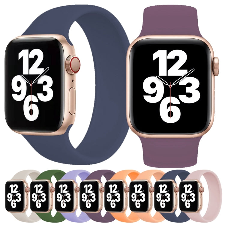 Per Apple Watch Ultra 49 mm / Serie 8 e 7 45 mm / SE 2 e 6 e SE e 5 e 4 44 mm / 3 e 2 e 1 42 mm Cinturino elastico in silicone tinta unita, misura: M 143 mm