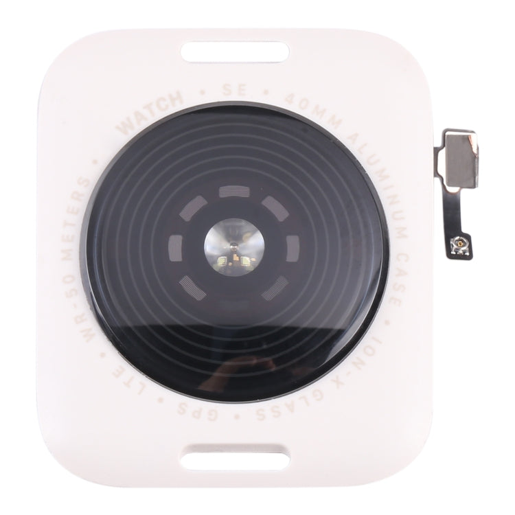 Cover posteriore in vetro con bobina di ricarica wireless per Apple Watch Series SE 2022 40mm GPS Edition (colore Starlight), For Watch Series SE 2022 40mm GPS