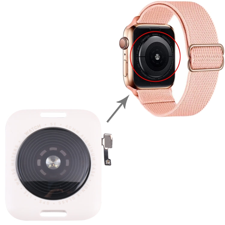 Cover posteriore in vetro con bobina di ricarica wireless per Apple Watch Series SE 2022 40mm GPS Edition (colore Starlight), For Watch Series SE 2022 40mm GPS