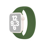 Per Apple Watch Ultra 49 mm / Serie 8 e 7 45 mm / SE 2 e 6 e SE e 5 e 4 44 mm / 3 e 2 e 1 42 mm Cinturino elastico in silicone tinta unita, dimensioni: L 156 mm