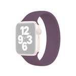 Per Apple Watch Ultra 49 mm / Serie 8 e 7 45 mm / SE 2 e 6 e SE e 5 e 4 44 mm / 3 e 2 e 1 42 mm Cinturino elastico in silicone tinta unita, dimensioni: L 156 mm