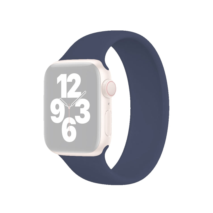 Per Apple Watch Ultra 49 mm / Serie 8 e 7 45 mm / SE 2 e 6 e SE e 5 e 4 44 mm / 3 e 2 e 1 42 mm Cinturino elastico in silicone tinta unita, dimensioni: L 156 mm