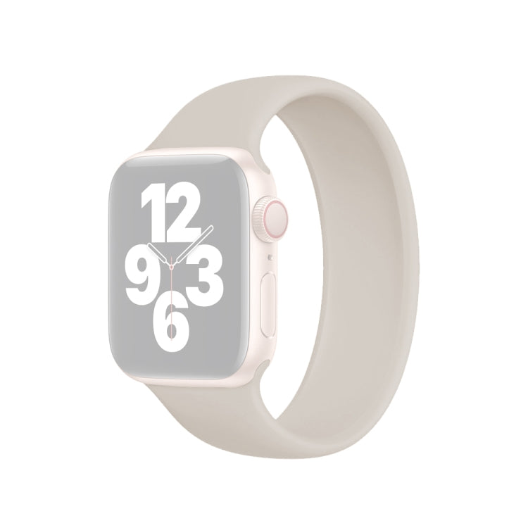 Per Apple Watch Ultra 49 mm / Serie 8 e 7 45 mm / SE 2 e 6 e SE e 5 e 4 44 mm / 3 e 2 e 1 42 mm Cinturino elastico in silicone tinta unita, dimensioni: L 156 mm