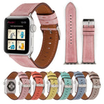 Per Apple Watch Series 8&7 41mm / SE 2&6&SE&5&4 40mm / 3&2&1 38mm Cinturino in vera pelle stile fresco, 38mm