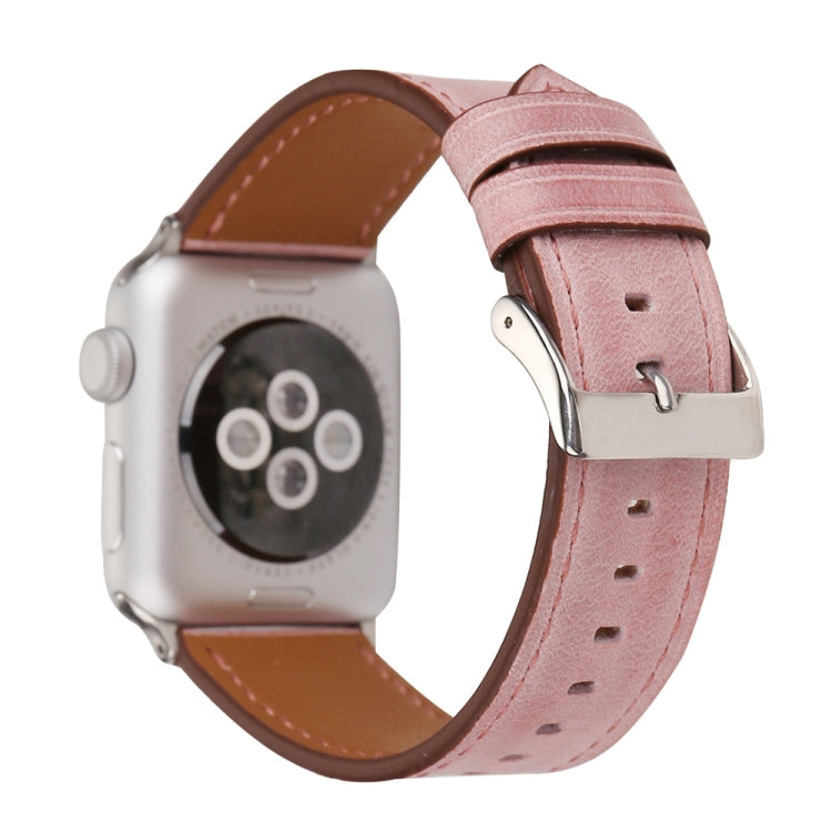 Per Apple Watch Ultra 49mm / Serie 8 e 7 45 mm / SE 2 e 6 e SE e 5 e 4 44 mm / 3 e 2 e 1 42 mm Cinturino in vera pelle stile fresco, 42mm