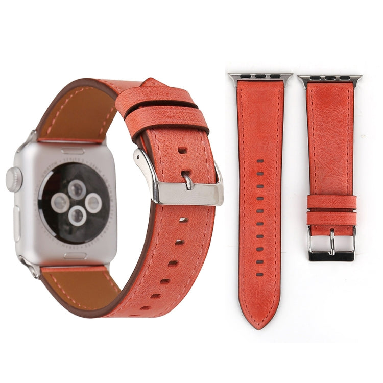 Per Apple Watch Ultra 49mm / Serie 8 e 7 45 mm / SE 2 e 6 e SE e 5 e 4 44 mm / 3 e 2 e 1 42 mm Cinturino in vera pelle stile fresco, 42mm